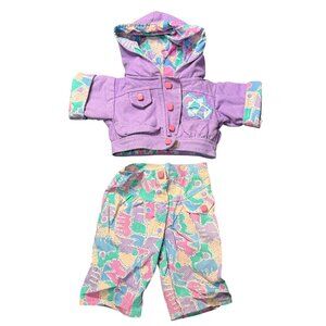 VTG Cabbage Patch Kids Designer Line Purple Hooded Jacket Pants Outfit Toys 90s